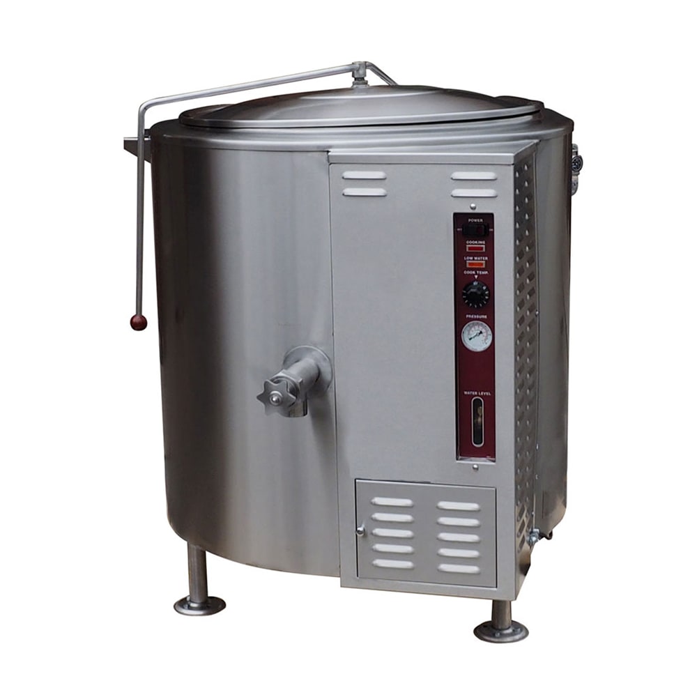 Crown Steam GL-20E 20 gal. Steam Kettle - Stationary, 2/3 Jacket, Natural Gas