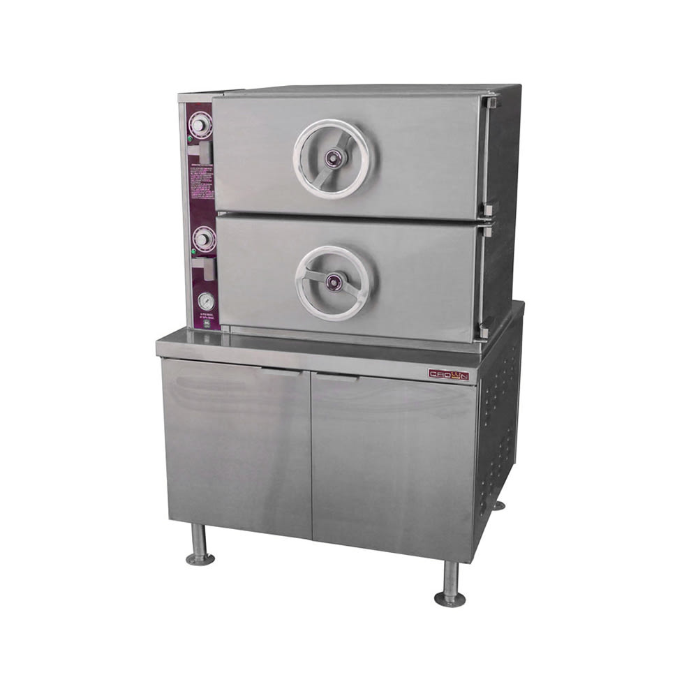 Crown Steam SC-2 Electric Pressure Steamer w/ (14) Full Size Pan Capacity, 115v/1ph