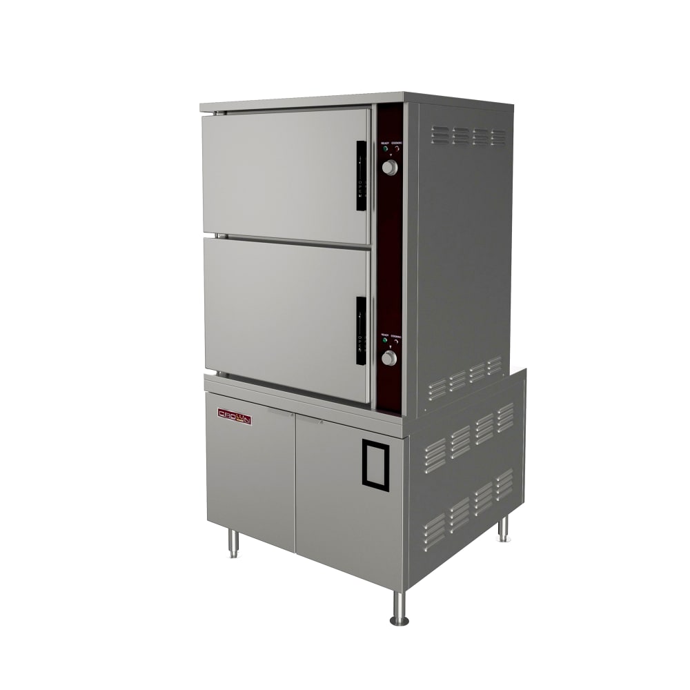 Crown Steam SCX-2-24 (6) Pan Convection Steamer - Cabinet, Steam Coil