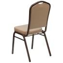 MoTak M001 Stackable Banquet Chair - Copper Steel Frame w/ Tan Vinyl Back & Seat thumbnail 4