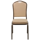 MoTak M001 Stackable Banquet Chair - Copper Steel Frame w/ Tan Vinyl Back & Seat thumbnail 5