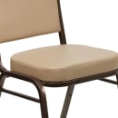 MoTak M001 Stackable Banquet Chair - Copper Steel Frame w/ Tan Vinyl Back & Seat thumbnail 7