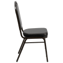 MoTak M003 Stackable Banquet Chair - Gold Steel Frame w/ Black Vinyl Back & Seat thumbnail 3