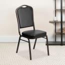 MoTak M003 Stackable Banquet Chair - Gold Steel Frame w/ Black Vinyl Back & Seat thumbnail 9