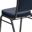 MoTak M004 Stackable Banquet Chair - Silver Steel Frame w/ Navy Blue Vinyl Back & Seat thumbnail 8