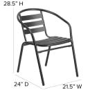 MoTak M009 Stackable Indoor/Outdoor Armchair - Steel Frame, Black, Indoor/Outdoor thumbnail 2