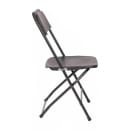 MoTak M010 Indoor/Outdoor Extra Large Folding Chair - Black Plastic Back & Seat w/ Black Steel Frame thumbnail 4