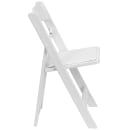 MoTak M011 Indoor/Outdoor Folding Chair - White Vinyl Back & Seat w/ White Resin Frame thumbnail 3