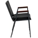 MoTak M013 Stackable Chair - Silver Steel Frame w/ Black Vinyl Back & Seat thumbnail 4