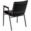 MoTak M013 Stackable Chair - Silver Steel Frame w/ Black Vinyl Back & Seat thumbnail 5