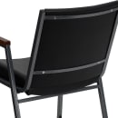 MoTak M013 Stackable Chair - Silver Steel Frame w/ Black Vinyl Back & Seat thumbnail 8