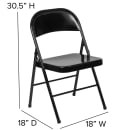 MoTak M014 Indoor/Outdoor Extra Large Folding Chair - Black Steel thumbnail 2