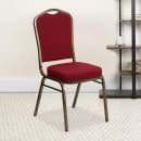 MoTak M016 Stackable Banquet Chair - Gold Steel Frame w/ Burgundy Fabric Back & Seat thumbnail 10