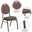MoTak M017 Stackable Banquet Chair - Copper Steel Frame w/ Brown Patterned Fabric Back & Seat thumbnail 6