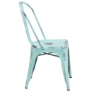 MoTak M021 Stackable Chair w/ Vertical Slat Back - Distressed Dream Blue, Indoor/Outdoor thumbnail 3