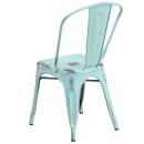 MoTak M021 Stackable Chair w/ Vertical Slat Back - Distressed Dream Blue, Indoor/Outdoor thumbnail 4