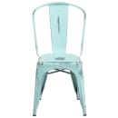 MoTak M021 Stackable Chair w/ Vertical Slat Back - Distressed Dream Blue, Indoor/Outdoor thumbnail 5