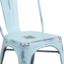 MoTak M021 Stackable Chair w/ Vertical Slat Back - Distressed Dream Blue, Indoor/Outdoor thumbnail 7