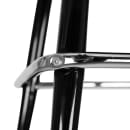 MoTak M022 Bar Stool w/ Black Frame & Chrome Foot Ring, Black Vinyl Bucket Seat thumbnail 9