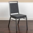MoTak M026 Stackable Banquet Chair - Silver Steel Frame w/ Dark Gray Fabric Back & Seat thumbnail 11