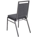 MoTak M026 Stackable Banquet Chair - Silver Steel Frame w/ Dark Gray Fabric Back & Seat thumbnail 4