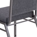 MoTak M026 Stackable Banquet Chair - Silver Steel Frame w/ Dark Gray Fabric Back & Seat thumbnail 8