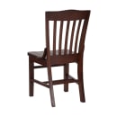 MoTak M028 Restaurant Chair w/ Schoolhouse Style Back - Walnut Finished Beechwood Frame thumbnail 12