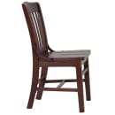 MoTak M028 Restaurant Chair w/ Schoolhouse Style Back - Walnut Finished Beechwood Frame thumbnail 4