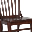 MoTak M028 Restaurant Chair w/ Schoolhouse Style Back - Walnut Finished Beechwood Frame thumbnail 7