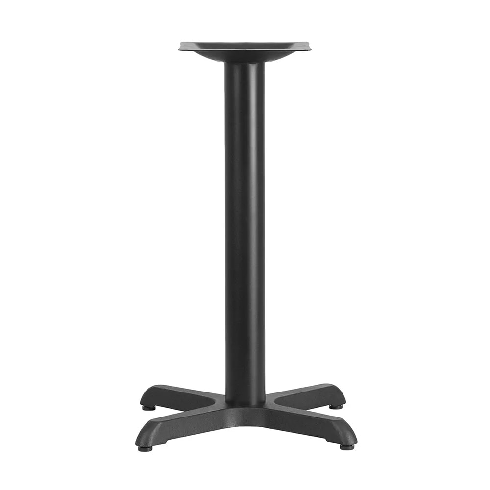 MoTak M030 Black Powder Coated Cast Iron Table Base - 28 1/2" Dining Height, For 24-30" Round/Square Table Tops