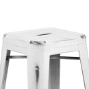 MoTak M032 Backless Bar Stool - Power Coated Steel, Distressed White thumbnail 4