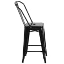 MoTak M034 Counter Height Bar Stool  - Powder Coated Steel, Black thumbnail 2