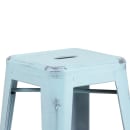 MoTak M036 Backless Bar Stool - Power Coated Steel, Distressed Green Blue thumbnail 4