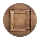 MoTak M043 59 3/4" x 30"H Round Folding Dining Table - Solid Pine, Antique Rustic thumbnail 5