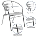 MoTak M044 Stackable Armchair w/ Ladder Back - Aluminum, Indoor/Outdoor thumbnail 6