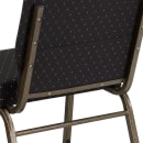 MoTak M048 Stackable Extra Wide Church Chair - Gold Steel Frame w/ Black Dot Fabric Back & Seat thumbnail 8