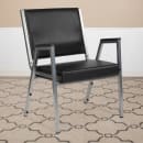 MoTak M049 Stackable Bariatric Arm Chair - Silver Steel Frame w/ Black Vinyl Back & Seat thumbnail 9