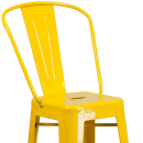 MoTak M052 Bar Stool w/ Curved Back - Powder Coated Steel, Yellow thumbnail 7
