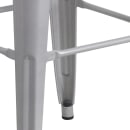 MoTak M056 Backless Bar Stool - Power Coated Steel, Silver thumbnail 5