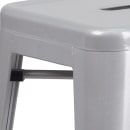 MoTak M056 Backless Bar Stool - Power Coated Steel, Silver thumbnail 6
