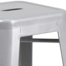 MoTak M056 Backless Bar Stool - Power Coated Steel, Silver thumbnail 8