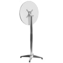 MoTak M057 23 1/4" Round Bar Height Table - Stainless Steel Top w/ Aluminum Column & Base thumbnail 3