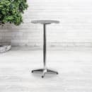 MoTak M057 23 1/4" Round Bar Height Table - Stainless Steel Top w/ Aluminum Column & Base thumbnail 5