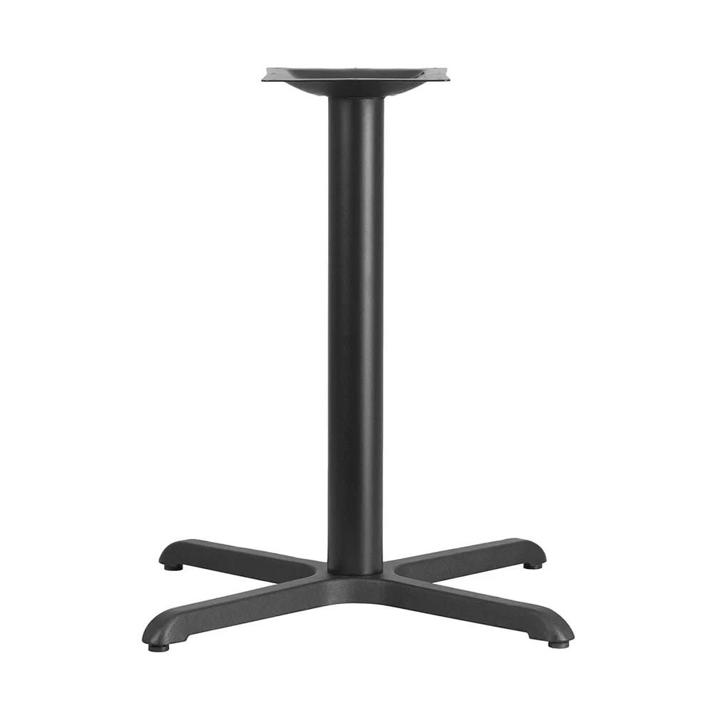 MoTak M059 Black Powder Coated Cast Iron Table Base - 30"H Dining Height, For 24-36" Round/Square Table Tops
