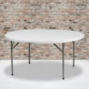MoTak M060 60" x 29"H Round Table w/ White Plastic Top - Folding, Indoor/Outdoor thumbnail 8