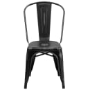 MoTak M062 Stackable Chair w/ Vertical Slat Back - Distressed Black, Indoor/Outdoor thumbnail 5
