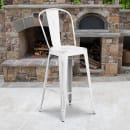 MoTak M064 Bar Stool w/ Curved Back - Powder Coated Steel, Distressed White thumbnail 9