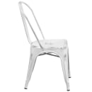MoTak M065 Stackable Chair w/ Vertical Slat Back - Distressed White, Indoor/Outdoor thumbnail 3