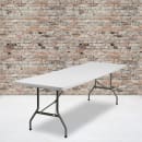 MoTak M067 Rectangular Folding Table w/ Granite White Plastic Top - Indoor/Outdoor, 96"W x 30"D x 29"H thumbnail 5