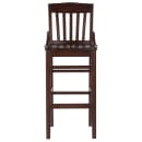 MoTak M068 Bar Stool w/ Walnut Wood School House Back, Wood Seat thumbnail 6